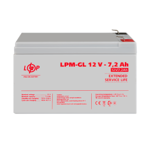 Акумулятор гелевий LPM-GL 12V - 7.2 Ah