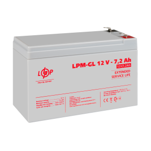 Акумулятор гелевий LPM-GL 12V - 7.2 Ah