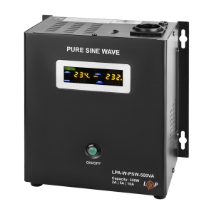 ДБЖ з правильною синусоїдою 12V LPA-W-PSW-500VA(350Вт) 2A/5A/10A