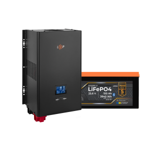 Комплект резервного живлення LogicPower ДБЖ 3500W + літієва (LiFePO4) батарея 3840 Wh