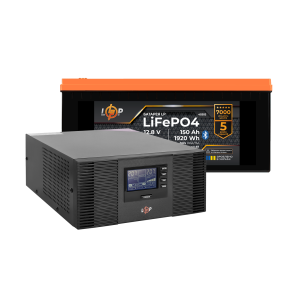 Комплект резервного живлення LogicPower ДБЖ 1050W + літієва (LiFePO4) батарея 1920 Wh