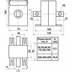 Трансформатор Т 0,66 100/5 кл.т.0,5S