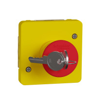 Аварійний вимикач з ключем для активації, жовтий, Mureva Styl