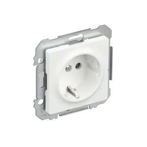 Розетка 1-на 2P+Z, ШУКО SIEMENS LINE 16А, 250V, біл.полярний