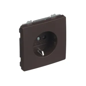 Розетка 1-на 2P+Z, ШУКО SIEMENS DELTA Style 16А, 250V, шоколад