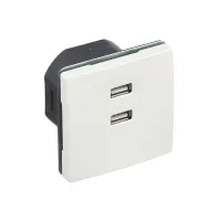 Розетка 2-на USB SIEMENS DELTA Style 250V, 2100 mA біл.полярний