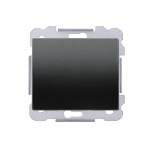 Вимикач 1кл. перехресний SIEMENS DELTA Iris 16АХ, 250V, чорний коссо