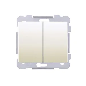 Вимикач 2кл. SIEMENS DELTA Iris 16АХ, 250V, слонова кістка