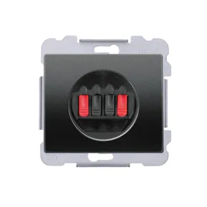 Розетка аудіо SIEMENS DELTA Iris стерео, чорний коссо