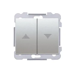 Вимикач жалюзі без фіксації SIEMENS Iris 18569 W 16АХ, 250V алюміній ф'южн