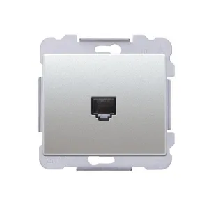 Розетка телефонна SIEMENS DELTA Iris RJ11, алюміній ф'южн
