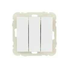 Вимикач 3кл. LOGUS 10АХ, 250V білий