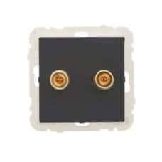 Розетка аудіо LOGUS стерео чорний матовий