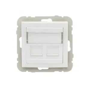 Розетка комп. подвійна LOGUS RJ45 5e білий