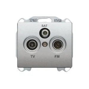 Розетка телевізійна кінцева SIEMENS DELTA Iris R-TV-SAT, алюміній ф'южн