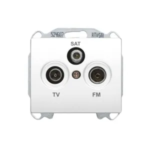 Розетка телевізійна кінцева SIEMENS DELTA Iris R-TV-SAT, білосніжний