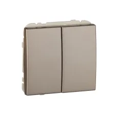 Вимикач 2кл. Efapel Apolo 10АХ, 250V шампань