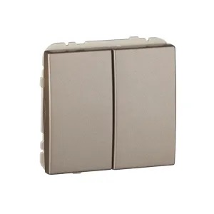 Вимикач 2кл. Efapel Apolo 10АХ, 250V шампань