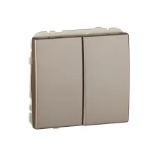 Вимикач 2кл. прохідний Efapel Apolo 10АХ, 250V шампань