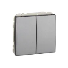 Вимикач 2кл. прохідний Efapel Apolo 10АХ, 250V металік графітовий