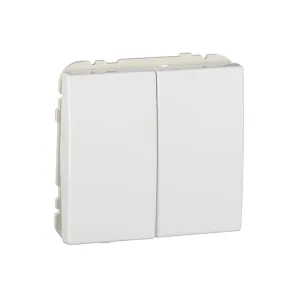 Вимикач 2кл. перехресний Efapel Apolo 10АХ, 250V білий глянцевий