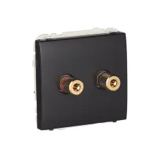 Розетка аудіо Efapel Apolo стерео чорний матовий