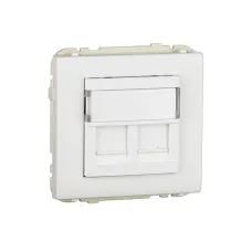 Розетка PC 2-на Efapel Apolo RJ45 5e білий глянцевий