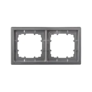 Рамка 2-на SIEMENS DELTA Style платина металік