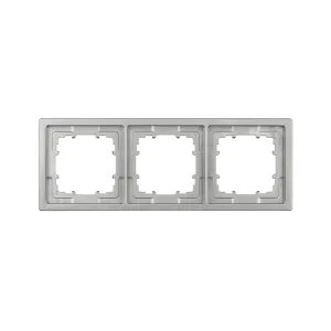Рамка 3-на SIEMENS DELTA Style платина металік