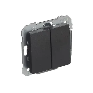 Вимикач 2кл. SIEMENS LINE 16АХ, 250V, карбон