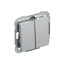 Вимикач 2кл.сход. SIEMENS LINE 16АХ, 250V, алюміній