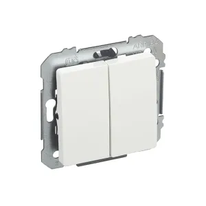 Вимикач 2кл.сход. SIEMENS LINE 16АХ, 250V, біл.полярний