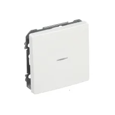 Вимикач 1кл. SIEMENS DELTA Style 16АХ, 250V з LED підсвіткою, біл.полярний