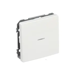 Вимикач 1кл. SIEMENS DELTA Style 16АХ, 250V з LED підсвіткою, біл.полярний