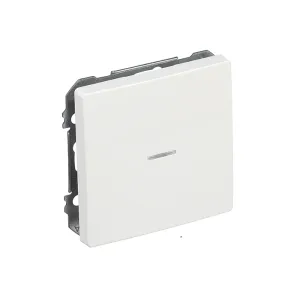 Вимикач 1кл.сход. SIEMENS DELTA Style 16АХ, 250V з LED підсв., біл.полярний