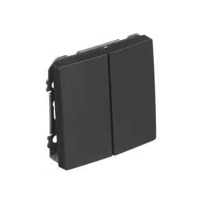 Вимикач 2кл. SIEMENS DELTA Style 16АХ, 250V, чорний коссо