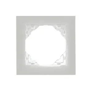 Рамка одинарна універсальна LOGUS металік крижаний