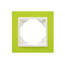 Рамка одинарна ANIMATO зелений / металік крижаний