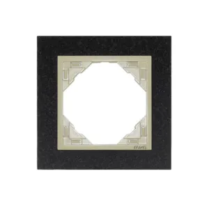 Рамка одинарна універсальна LOGUS Граніт з пласт. вставкою перламутр