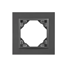 Рамка одинарна ANIMATO металік графіт / металікік графітовий