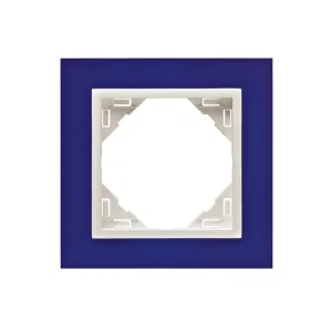 Рамка одинарна ANIMATO синій / металік крижаний