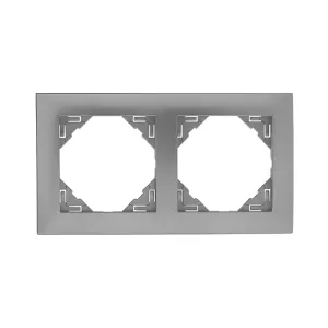 Рамка подвійна універсальна LOGUS металік алюмінієвий