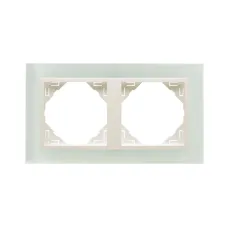 Рамка подвійна універсальна LOGUS Склокераміка з пласт. вставкою крига