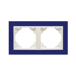 Рамка подвійна ANIMATO синій / металік крижаний