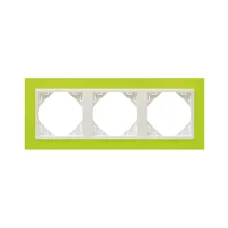 Рамка потрійна ANIMATO зелений / металік крижаний