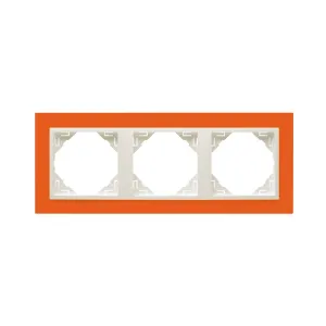 Рамка потрійна ANIMATO оранжевий / металік крижаний