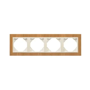 рамка 4-кратна універсальна LOGUS Вишня з пласт. вставкою перламутр