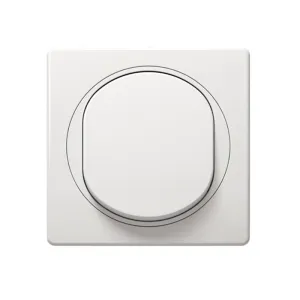 Комплект: механізм вимикача 1-кл+рамка 1-на 80*80 Aling-Conel EON, білий