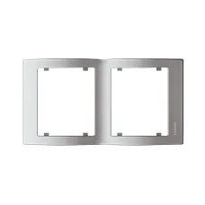 Рамка подвійна вертикальна SIEMENS IRIS алюміній ф'южн