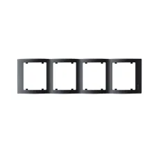 Рамка 4-кратна вертикальна SIEMENS IRIS чорний коссо